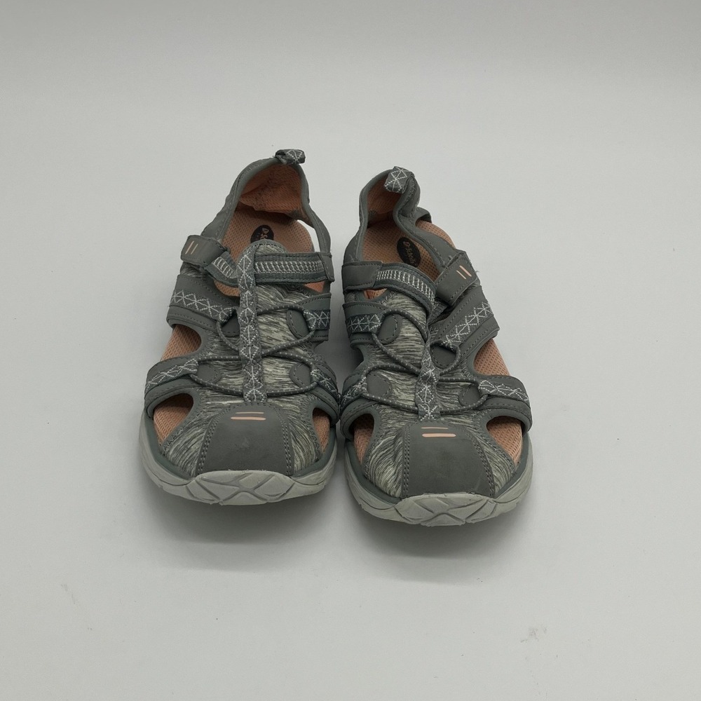Dr Scholls Grey Pink Sport Sandals Womens Size 5M Closed Toe Walking Shoes NWOT